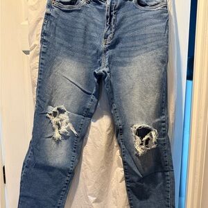 Distressed Blue Women's Jeans